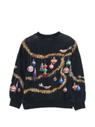 Felpa per bambina Molo nera con stampa grafica 2W26J202 5796 MOLO KIDS 