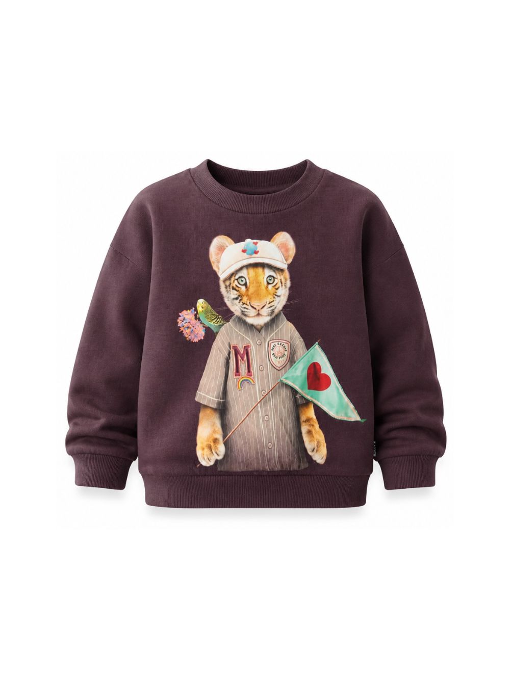 Felpa per bambina Molo Kids viola con stampa grafica animali 2W26J202 5805 MOLO KIDS 