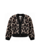 Cardigan per bambina Molo Kids animalier con scollo a V 2W26K311 9783 MOLO KIDS 