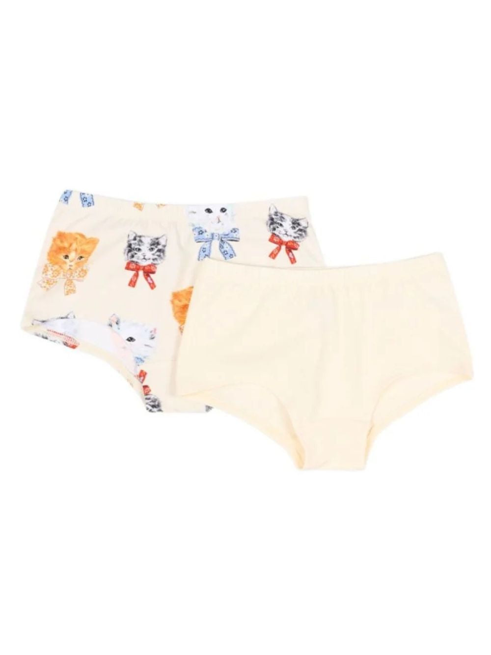 Set di due slip per bambina Molo Kids beige con stampa gatti 2W26Q601 5848 MOLO KIDS 