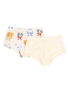 Set di due slip per bambina Molo Kids beige con stampa gatti 2W26Q601 5848 MOLO KIDS 