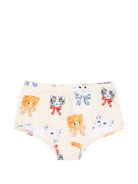 Set di due slip per bambina Molo Kids beige con stampa gatti 2W26Q601 5848 MOLO KIDS 