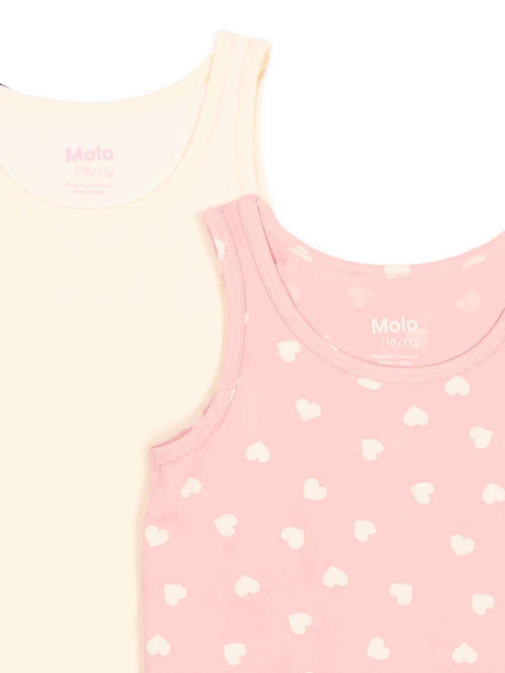 Set 2 t-shirt per bambina Molo Kids rosa/panna con stampa grafica 2W26Q801 5873 MOLO KIDS 