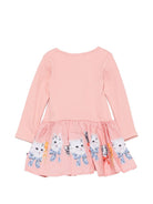 Abito per neonata Molo rosa con gonna con stampa grafica 4W26E207 5768 MOLO KIDS 