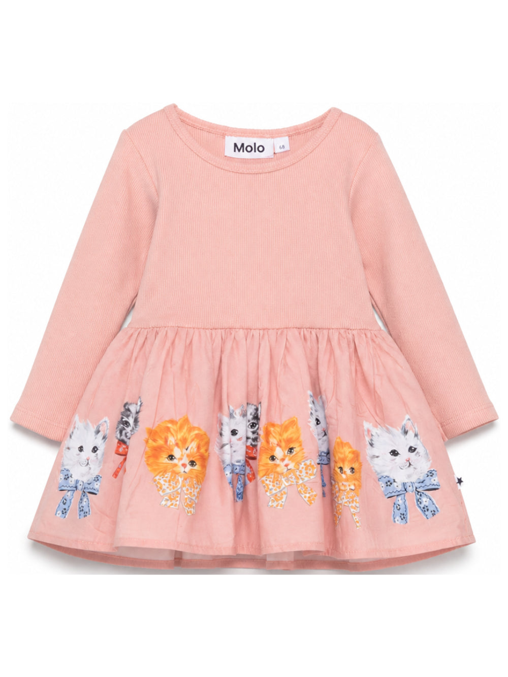 Abito per neonata Molo rosa con gonna con stampa grafica 4W26E207 5768 MOLO KIDS 
