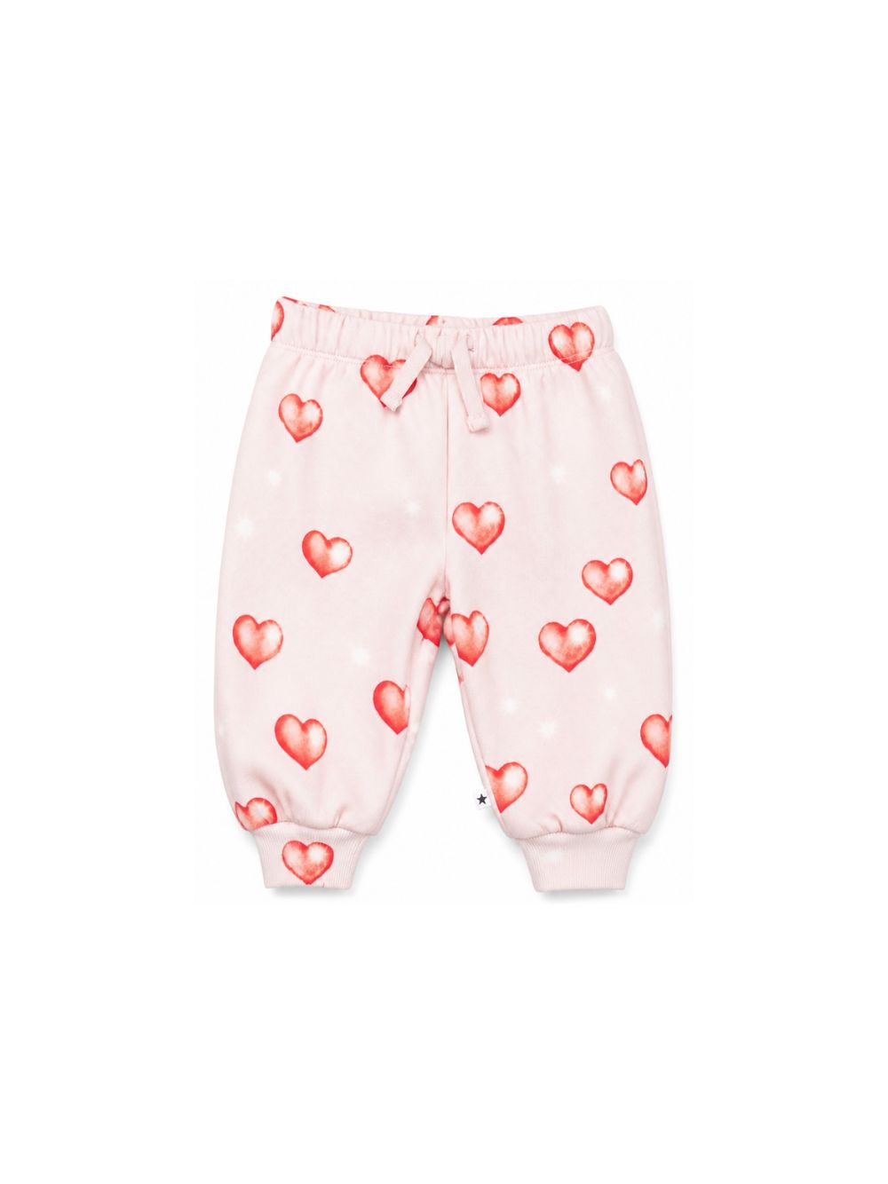 Pantaloni sportivi per neonata Molo Kids rosa con stampa grafica a cuori 4W26I201 5741 MOLO KIDS 