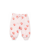 Pantaloni sportivi per neonata Molo Kids rosa con stampa grafica a cuori 4W26I201 5741 MOLO KIDS 