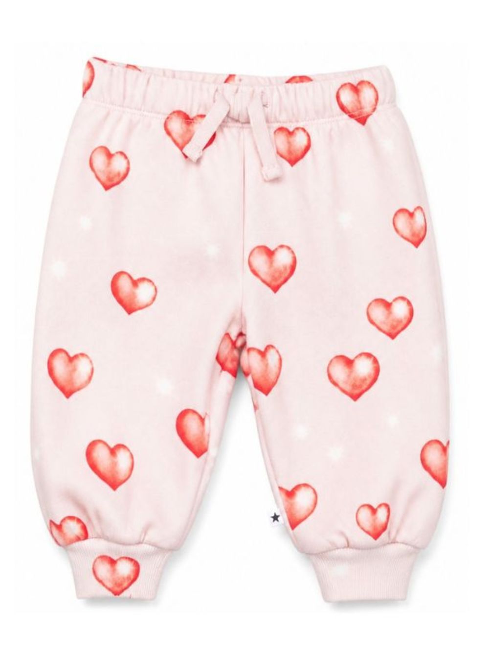 Pantaloni sportivi per neonata Molo Kids rosa con stampa grafica a cuori 4W26I201 5741 MOLO KIDS 