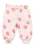 Pantaloni sportivi per neonata Molo Kids rosa con stampa grafica a cuori 4W26I201 5741 MOLO KIDS 