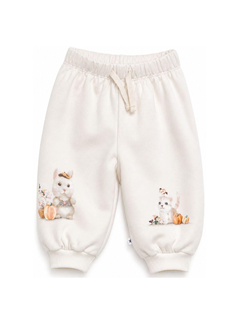 Pantaloni sportivi per neonata Molo Kids bianca con stampa grafica 4W26I201 5787 MOLO KIDS 