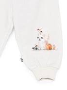Pantaloni sportivi per neonata Molo Kids bianca con stampa grafica 4W26I201 5787 MOLO KIDS 