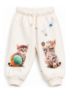 Pantaloni sportivi per neonata Molo bianco con stampa grafica 4W26I201 5797 MOLO KIDS 