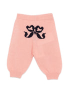 Pantaloni per neonata Molo rosa con motivo a intarsio 4W26I212 5724 MOLO KIDS 