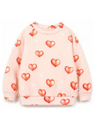 Felpa neonata Molo Kids rosa con stampa grafica cuori 4W26J201 5741 MOLO KIDS 