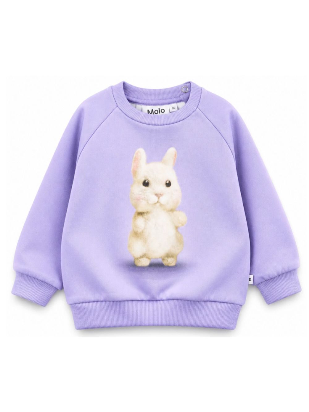 Felpa per neonata Molo Kids viola con stampa coniglietto sul davanti 4W26J201 5783 MOLO KIDS 
