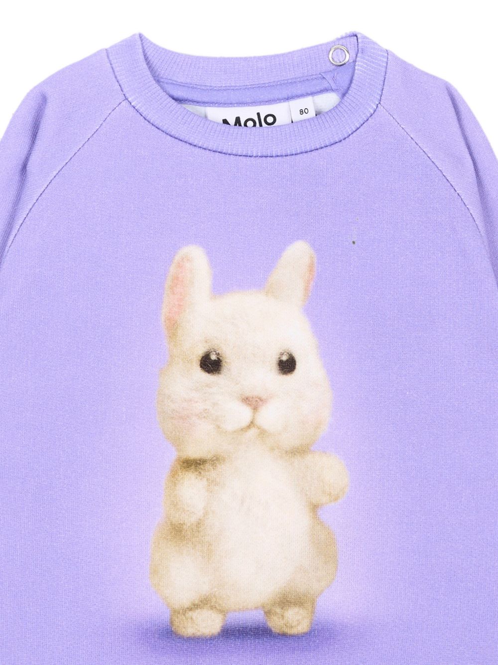 Felpa pe rneonata Molo Kids viola con stampa coniglietto sul davanti 4W26J201 5783 MOLO KIDS 
