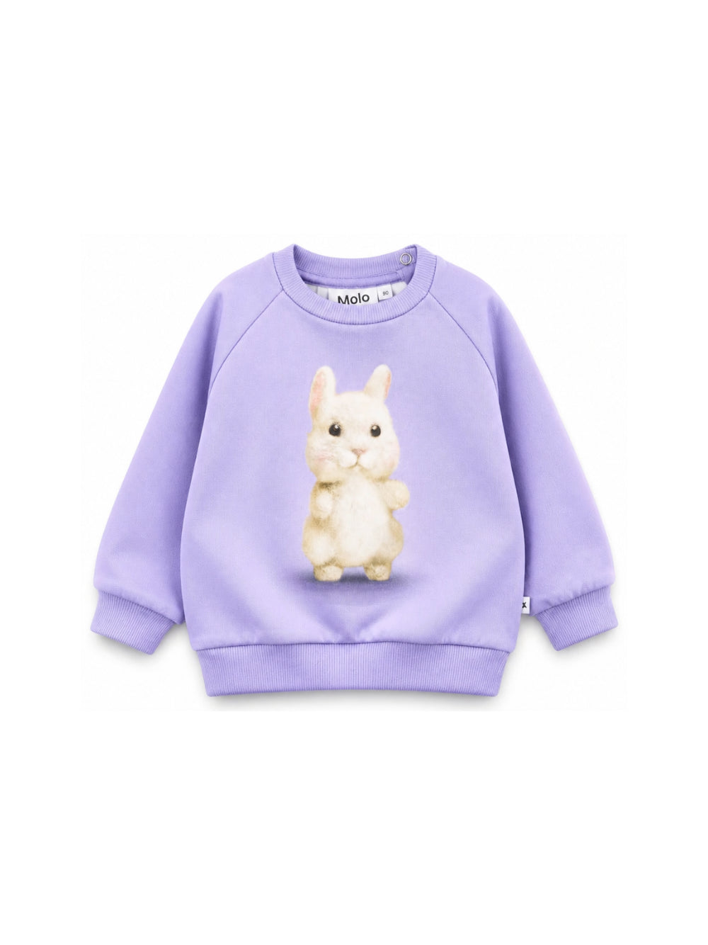 Felpa pe rneonata Molo Kids viola con stampa coniglietto sul davanti 4W26J201 5783 MOLO KIDS 