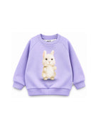 Felpa pe rneonata Molo Kids viola con stampa coniglietto sul davanti 4W26J201 5783 MOLO KIDS 