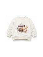 Felpa per neonata Molo Kids bianca crema con stampa grafica sul davanti 4W26J201 5787 MOLO KIDS 