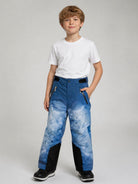 Pantaloni da neve per bambino Molo Kids blu con logo stampato sul lato 5W26I103 5708 MOLO KIDS 