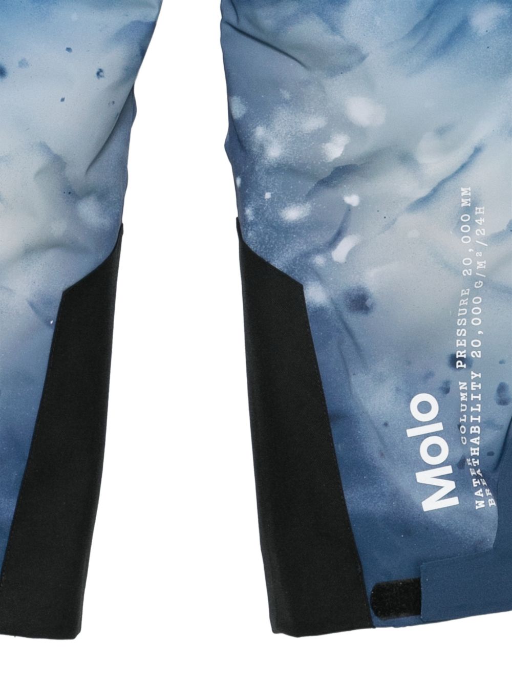 Pantaloni da neve per bambino Molo Kids blu con logo stampato sul lato 5W26I103 5708 MOLO KIDS 