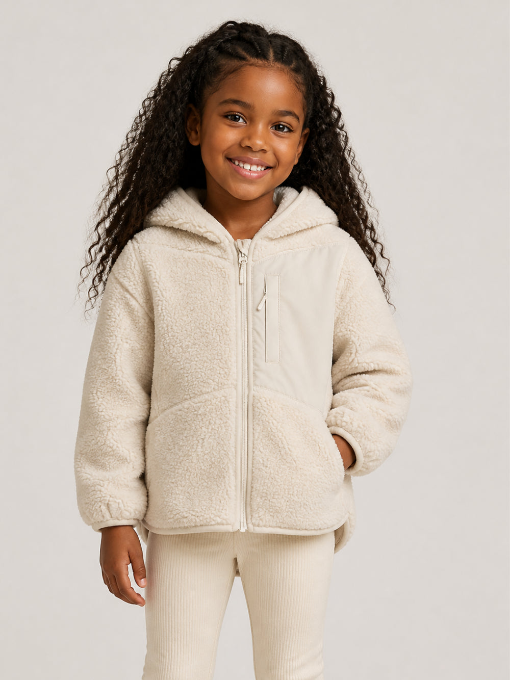 Giubbino per bambino Molo Kids beige con cappuccio 5W26L205 5645 MOLO KIDS 