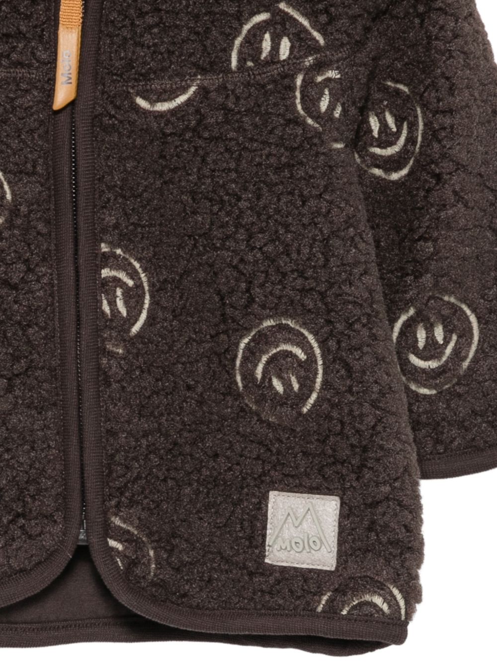 Giubbino per neonato Molo Kids marrone con ricamo smile 5W26L207 3515 MOLO KIDS 