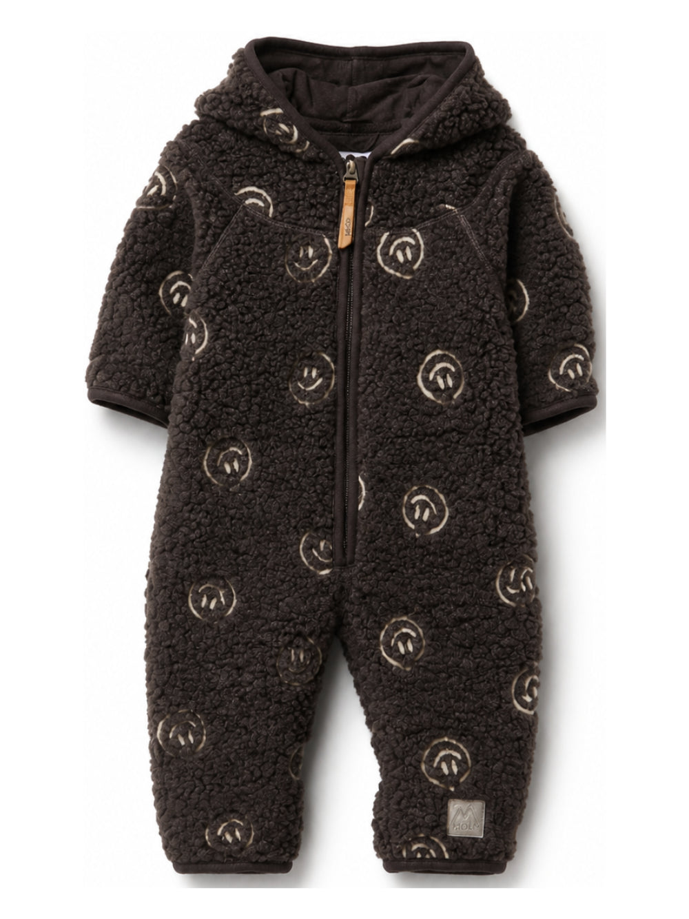 Tutina per neonato Molo Kids marrone con stampa smile all-over 5W26L302 3515 MOLO KIDS 