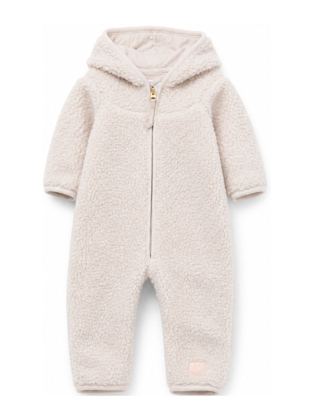Tutina per neonato Molo Kids beige con applicazione frontale con logo 5W26L302 5645 MOLO KIDS 