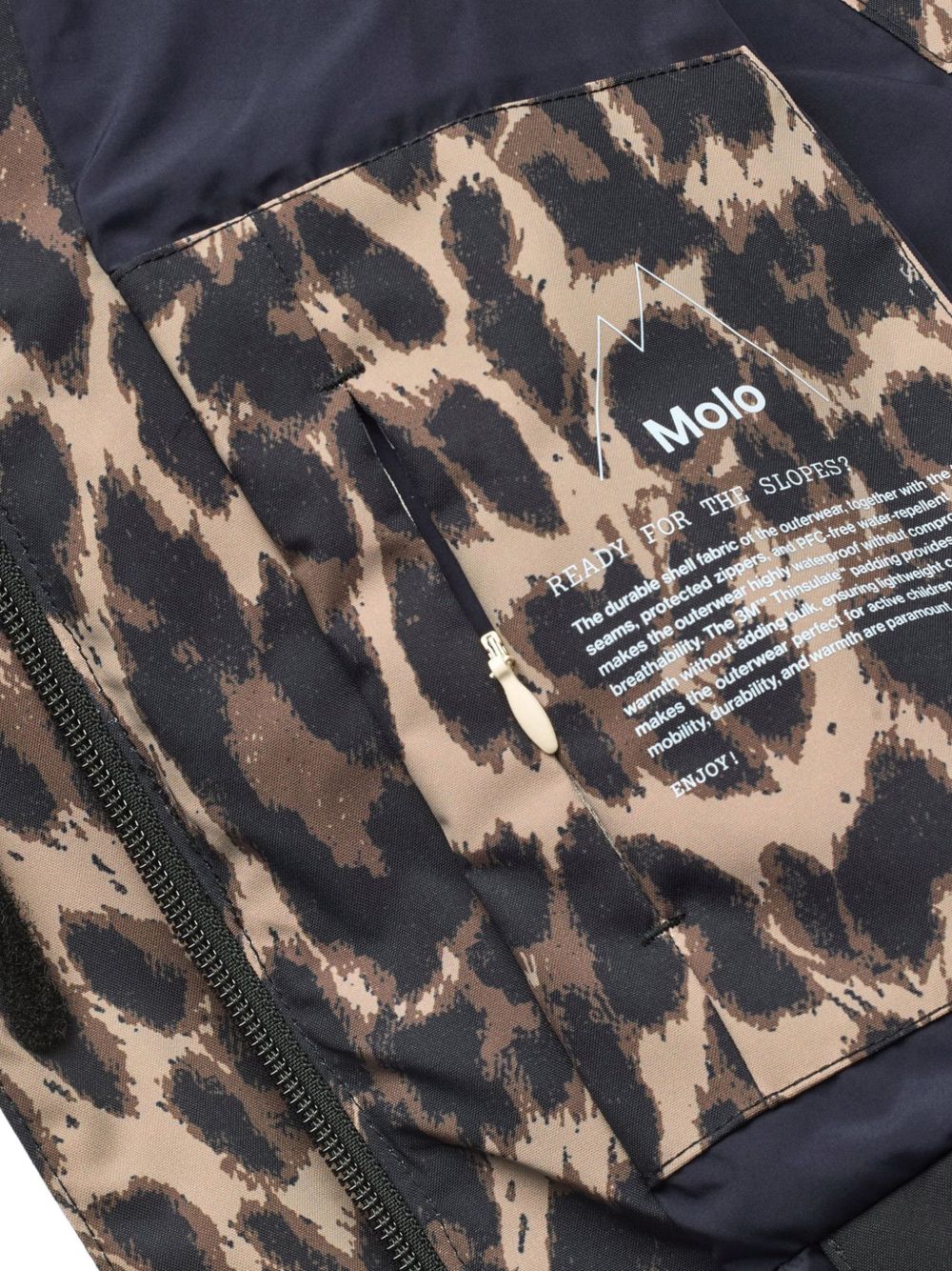 Giubbino per bambina Molo Kids marrone con stampa animalier 5W26M322 9783 MOLO KIDS 