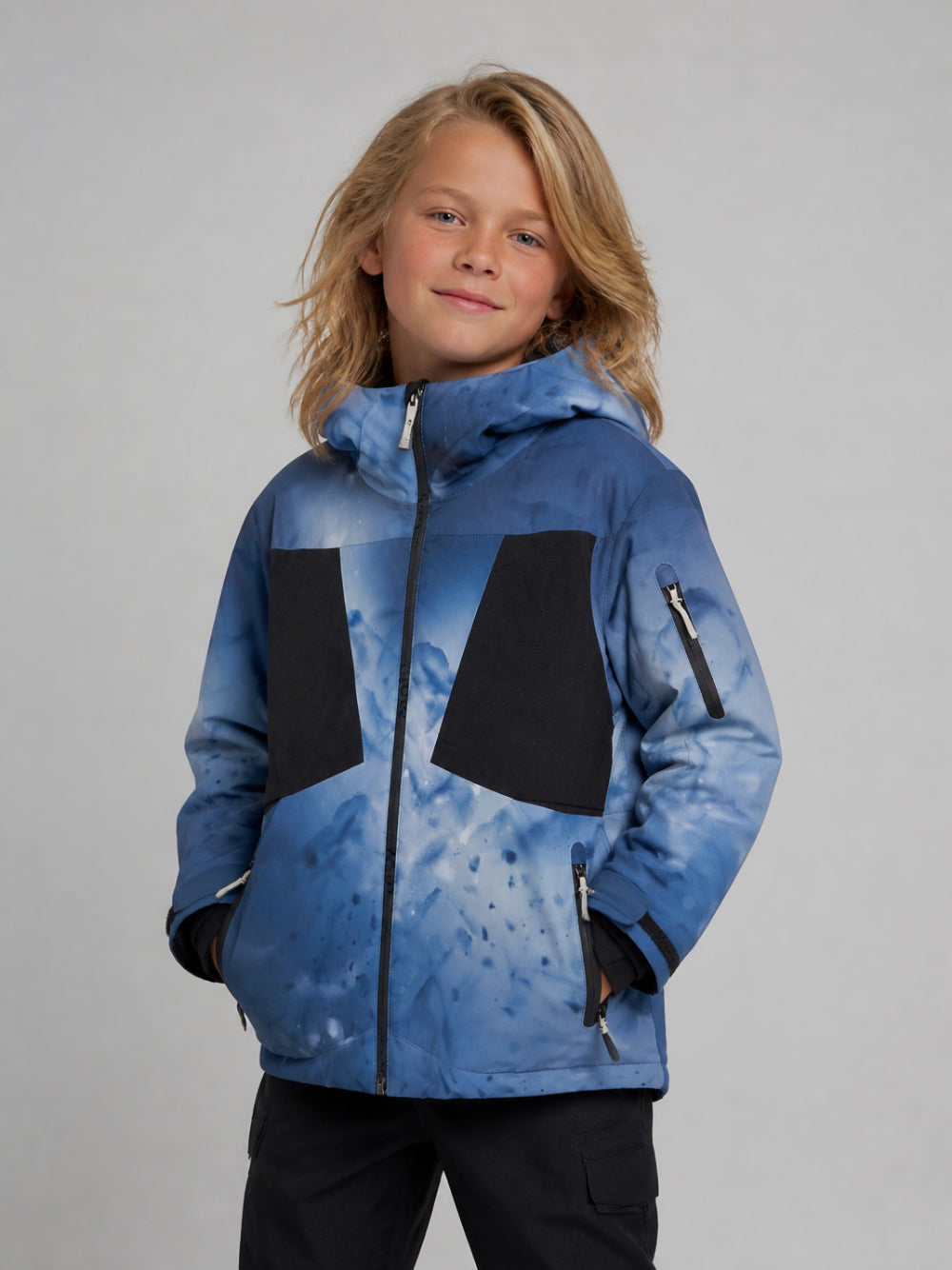 Giubbino per bambino Molo Kids multicolor con stampa grafica alpina 5W26M324 5708 MOLO KIDS 