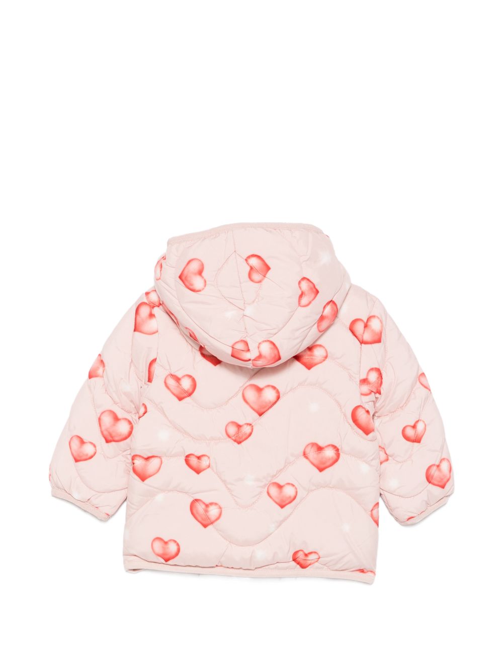 Giubbino per neonata Molo Kids rosa con stampa a cuori all-over 5W26M326 5741 MOLO KIDS 