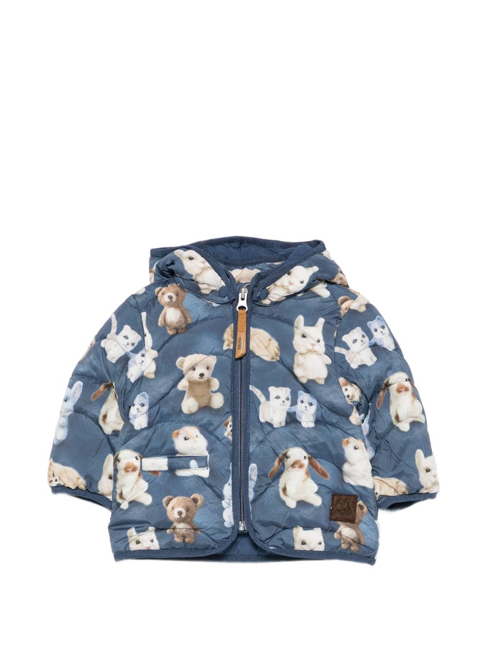 Giubbino per neonato Molo Kids blu con stampa animali all-over 5W26M326 5936 MOLO KIDS 