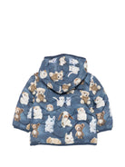 Giubbino per neonato Molo Kids blu con stampa animali all-over 5W26M326 5936 MOLO KIDS 