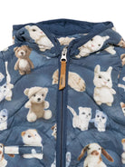 Giubbino per neonato Molo Kids blu con stampa animali all-over 5W26M326 5936 MOLO KIDS 