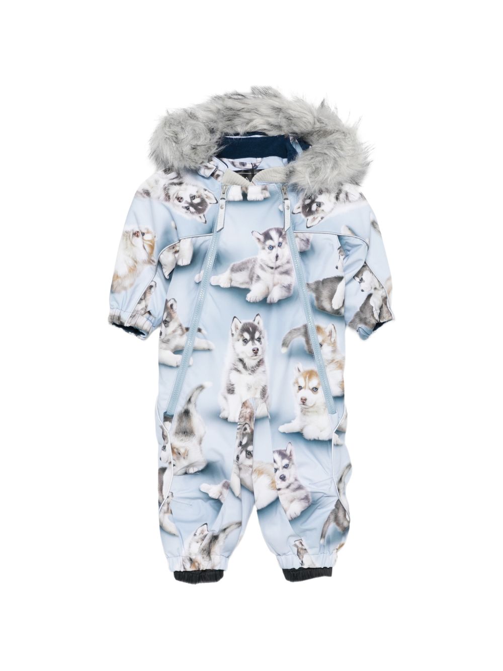 Tuta da neve per neonati Molo Kids azzurra con stampa animali 5W26N105 9774 MOLO KIDS 