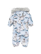 Tuta da neve per neonati Molo Kids azzurra con stampa animali 5W26N105 9774 MOLO KIDS 