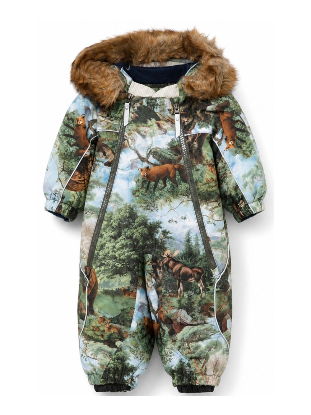 Tuta da neve per neonato Molo Kids multicolore con stampa animali all-over 5W26N105 9777 MOLO KIDS 
