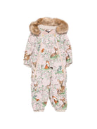 Tuta da neve per neonata Molo Kids rosa chiaro con bordo in pelliccia 5W26N105 9780 MOLO KIDS 
