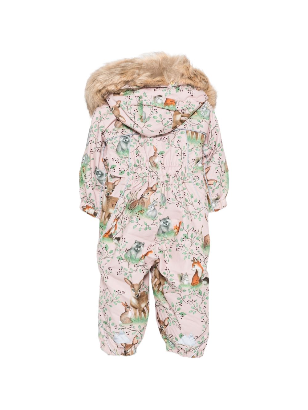 Tuta da neve per neonata Molo Kids rosa chiaro con bordo in pelliccia 5W26N105 9780 MOLO KIDS 