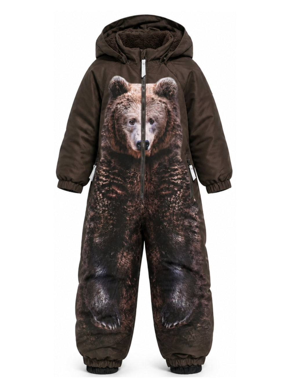 Tuta da neve per bambino Molo Kids marrone con stampa grafica orso 5W26N203 5712 MOLO KIDS 