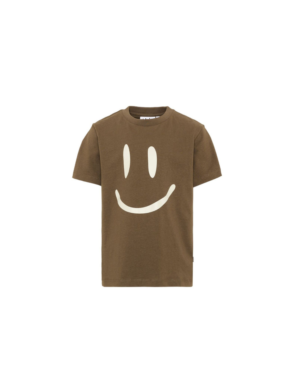 T-shirt per bambino Molo Kids marrone con stampa faccina sorridente 6W26A201 8795 MOLO KIDS 