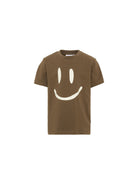T-shirt per bambino Molo Kids marrone con stampa faccina sorridente 6W26A201 8795 MOLO KIDS 