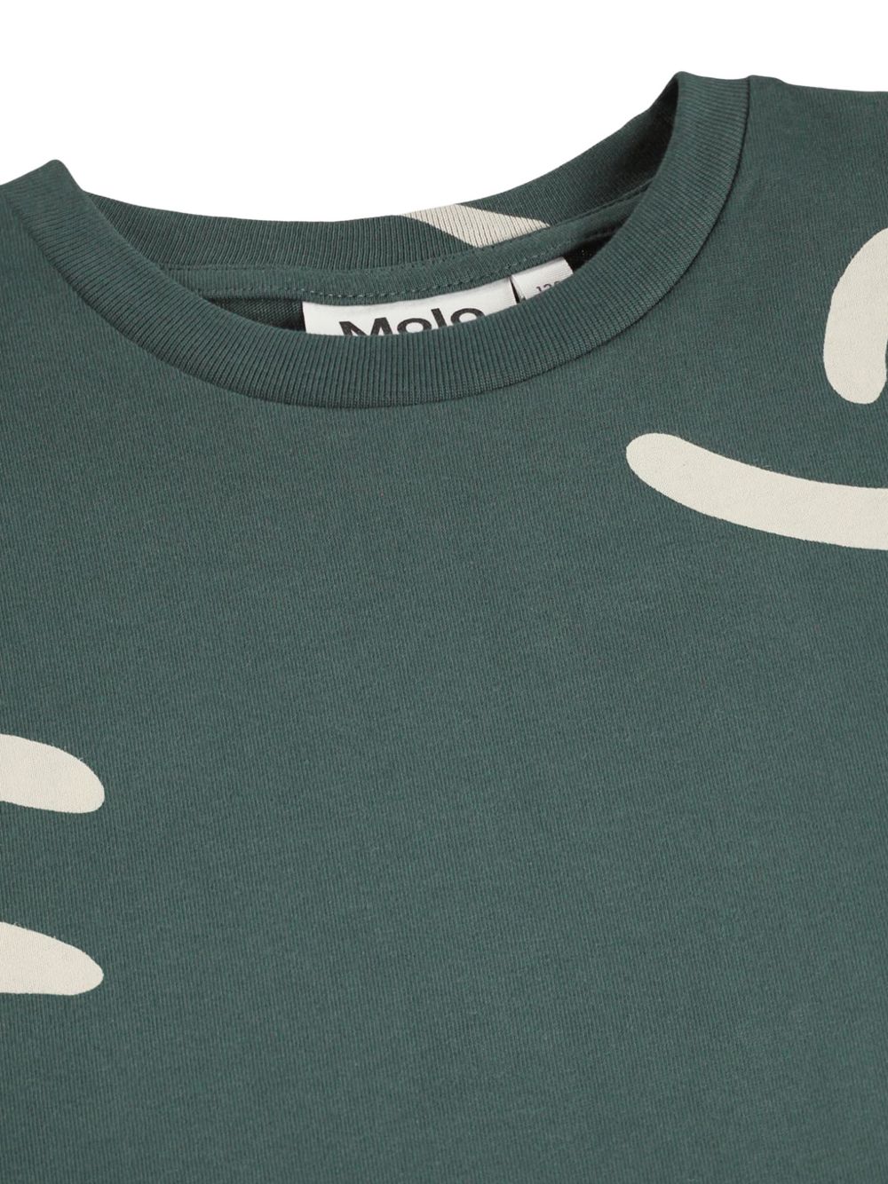 T-shirt per bambino Molo Kids verde scuro con stampa grafica smile 6W26A202 6252 MOLO KIDS 