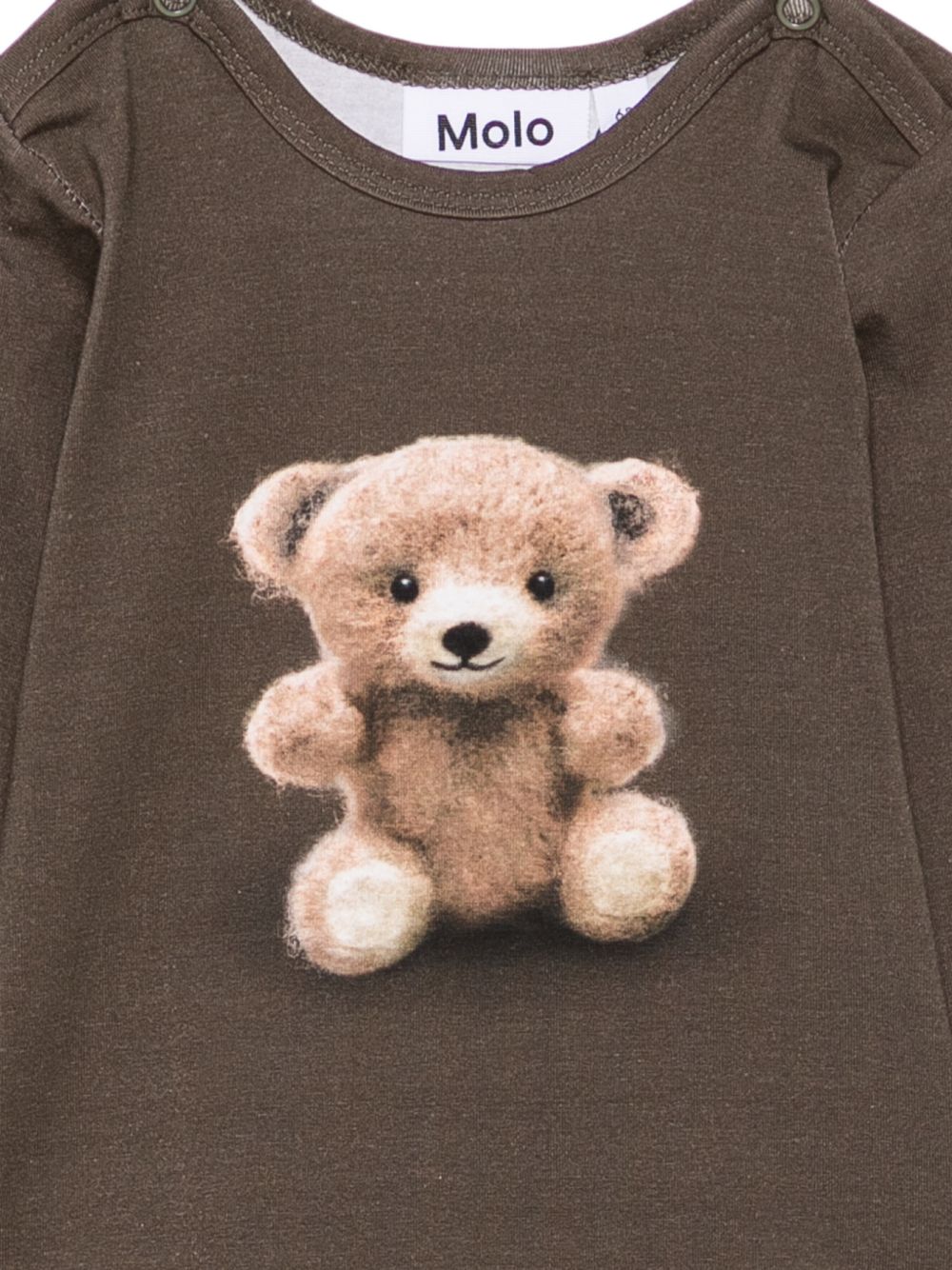Body per neonato Molo Kids marrone con stampa orsetto sul davanti 6W26B204 5938 MOLO KIDS 