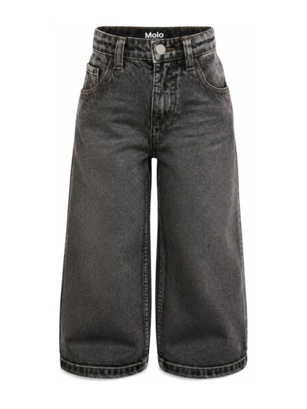 Pantaloni per bambino Molo Kids grigio scuro a gamba larga 6W26I105 5932 MOLO KIDS 