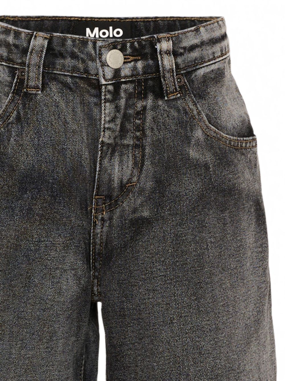 Pantaloni per bambino Molo Kids grigio scuro a gamba larga 6W26I105 5932 MOLO KIDS 