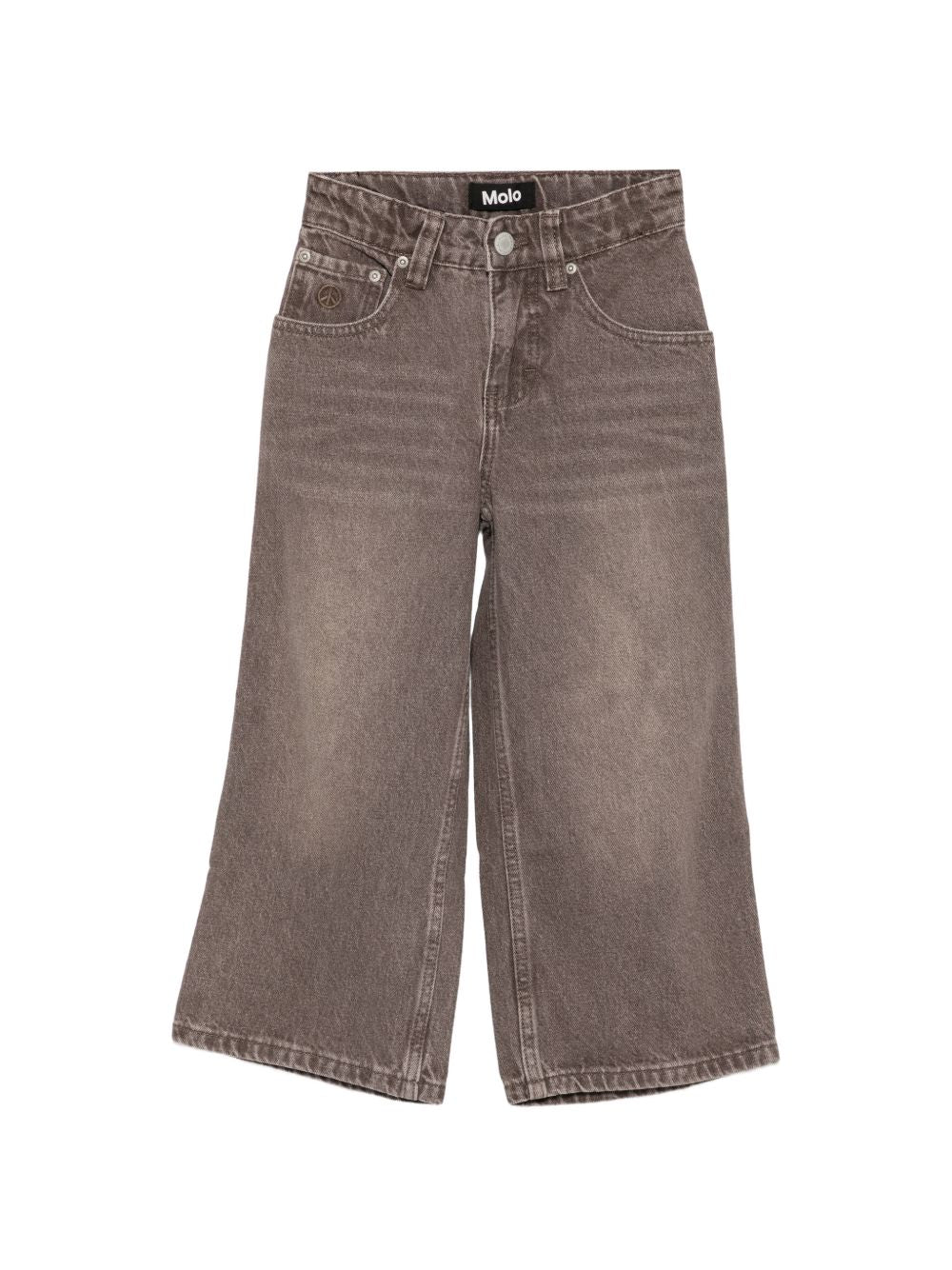 Pantaloni per bambino Molo Kids marrone sbiadito a gamba larga 6W26I112 5931 MOLO KIDS 