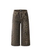 Pantaloni per bambina Molo Kids marrone con stampa animalier 6W26I120 9783 MOLO KIDS 