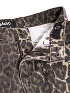 Pantaloni per bambina Molo Kids marrone con stampa animalier 6W26I120 9783 MOLO KIDS 